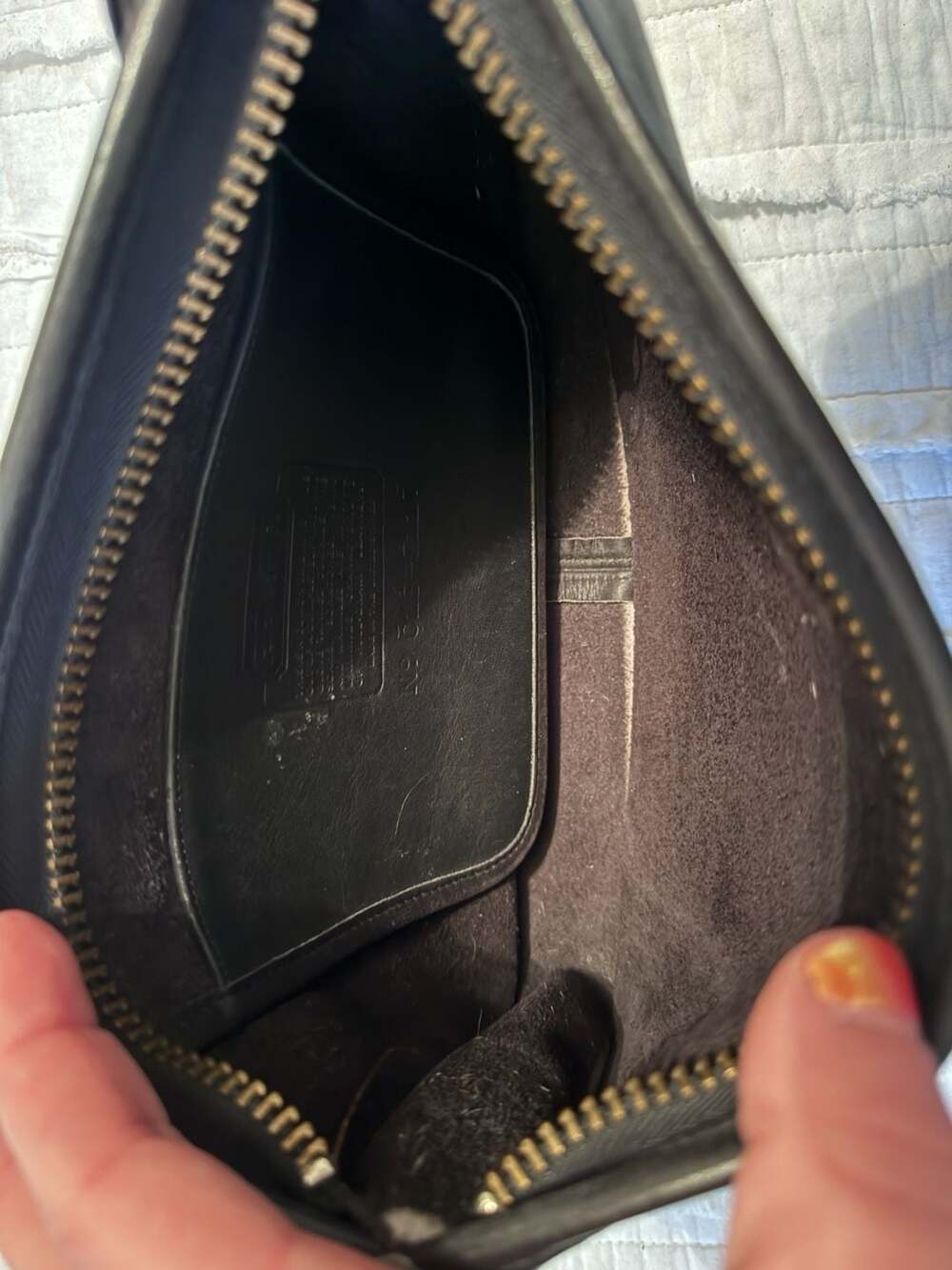 Vintage Coach Black Glove Tanned Leather Large Travel Kit Clutch Bag 5117 - Picture 3 of 5